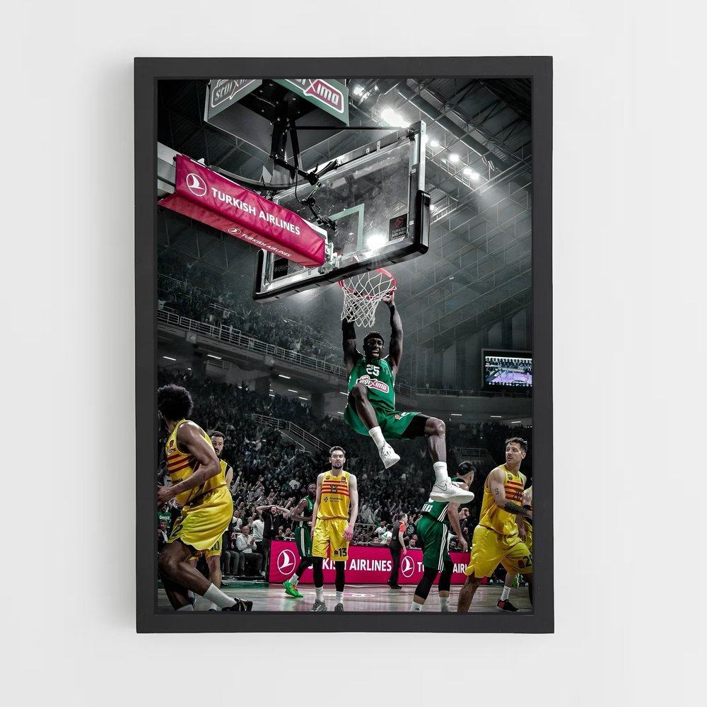 Poster Slam Dunk Panathinaikos – affiche Basketball (vue 2)